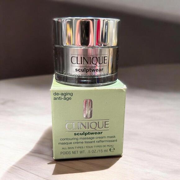 CLINIQUE SCULPTWEAR CONTOURING MASSAGE CREAM MASK 0.5 OZ 15 mL Anti Aging Face - Picture 1 of 2